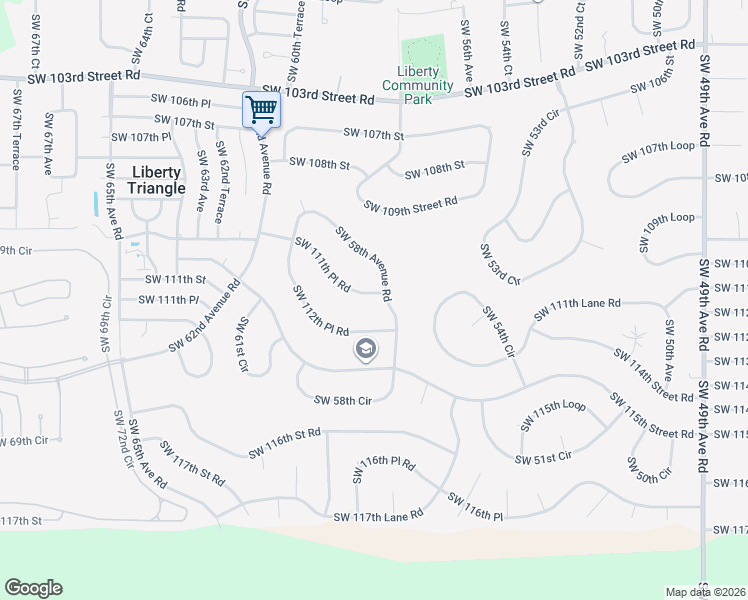 map of restaurants, bars, coffee shops, grocery stores, and more near 5802 Southwest 111th Place Road in Ocala