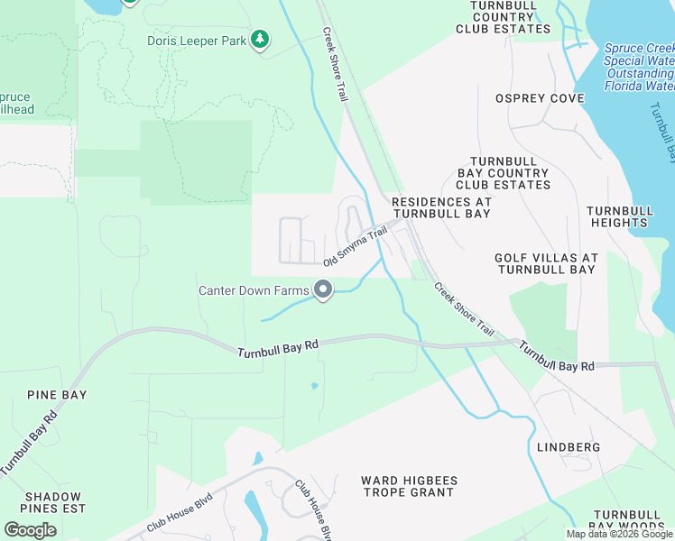 map of restaurants, bars, coffee shops, grocery stores, and more near 2630 Old Smyrna Trail in New Smyrna Beach