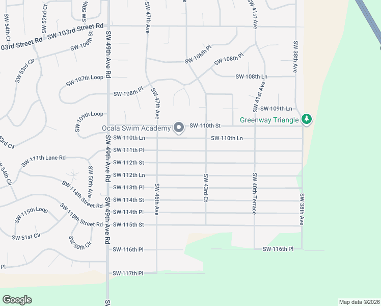 map of restaurants, bars, coffee shops, grocery stores, and more near 4485 Southwest 111th Place in Ocala