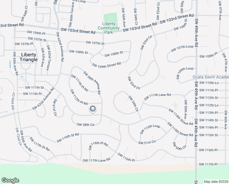 map of restaurants, bars, coffee shops, grocery stores, and more near 11235 Southwest 54th Circle in Ocala
