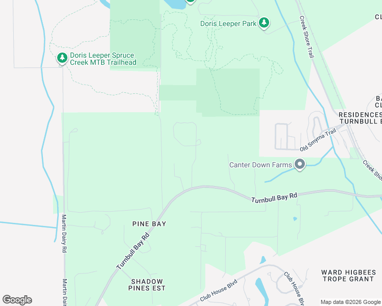 map of restaurants, bars, coffee shops, grocery stores, and more near 1812 Rendy Road in New Smyrna Beach
