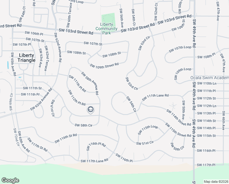 map of restaurants, bars, coffee shops, grocery stores, and more near 11235 Southwest 54th Circle in Ocala