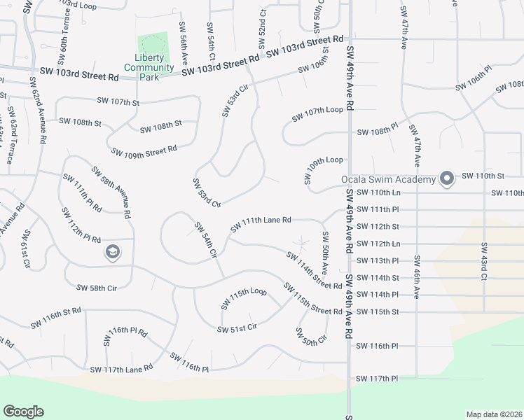 map of restaurants, bars, coffee shops, grocery stores, and more near 5251 Southwest 111th Lane Road in Ocala