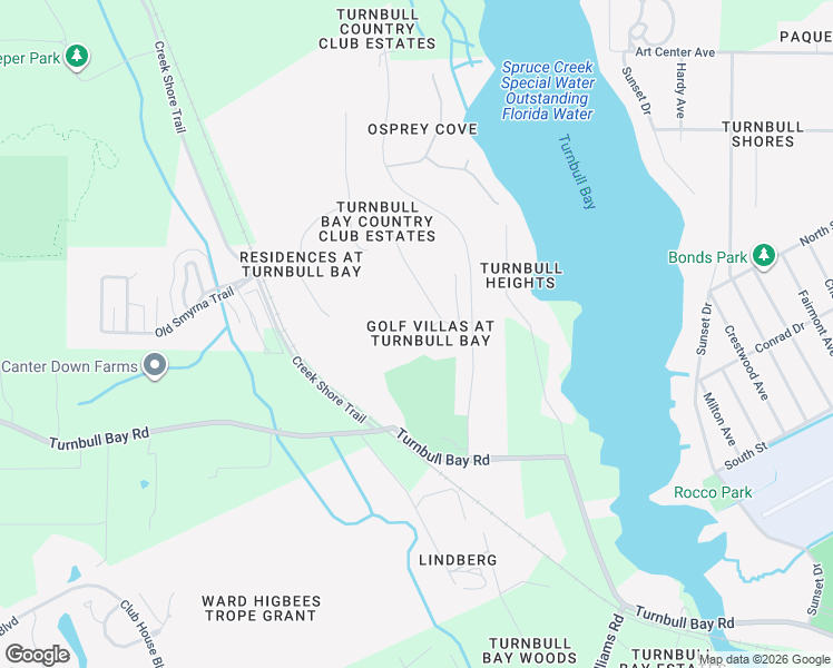 map of restaurants, bars, coffee shops, grocery stores, and more near 126 Turnbull Villas Circle in New Smyrna Beach
