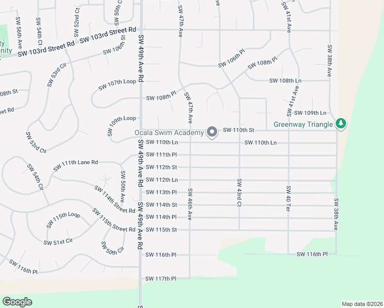 map of restaurants, bars, coffee shops, grocery stores, and more near 4677 Southwest 111th Place in Ocala