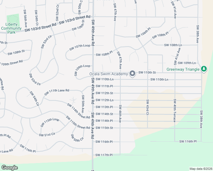map of restaurants, bars, coffee shops, grocery stores, and more near 4749 Southwest 111th Place in Ocala
