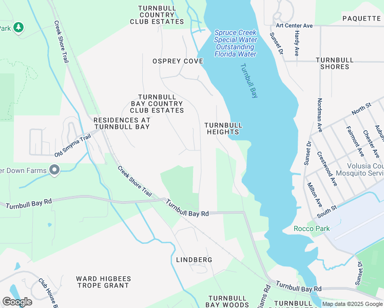 map of restaurants, bars, coffee shops, grocery stores, and more near 1802 Turnbull Lakes Drive in New Smyrna Beach