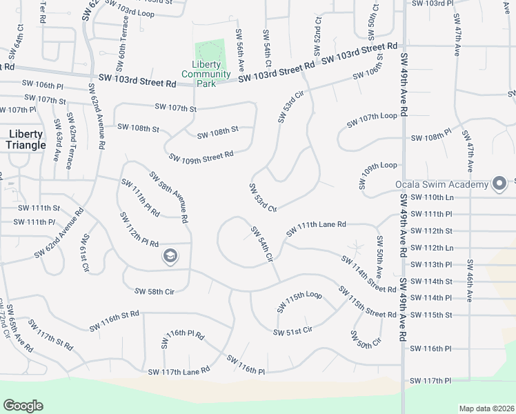 map of restaurants, bars, coffee shops, grocery stores, and more near 10908 Southwest 53rd Circle in Ocala