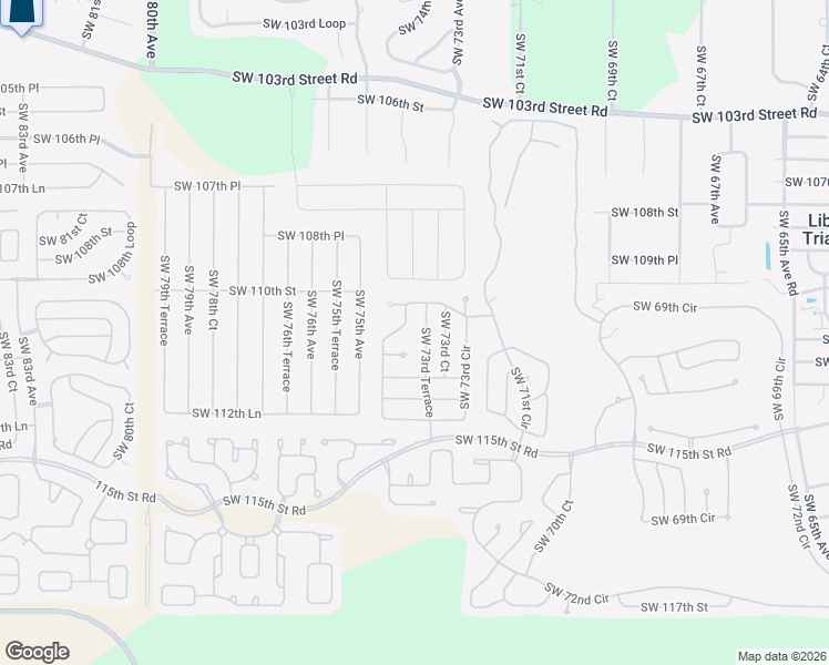 map of restaurants, bars, coffee shops, grocery stores, and more near 11158 Southwest 73rd Terrace in Ocala