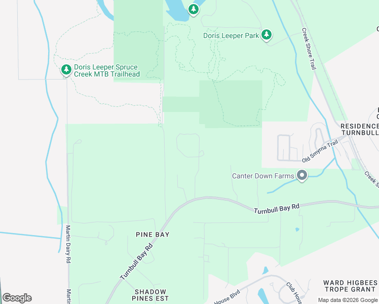 map of restaurants, bars, coffee shops, grocery stores, and more near 1812 Rendy Road in New Smyrna Beach