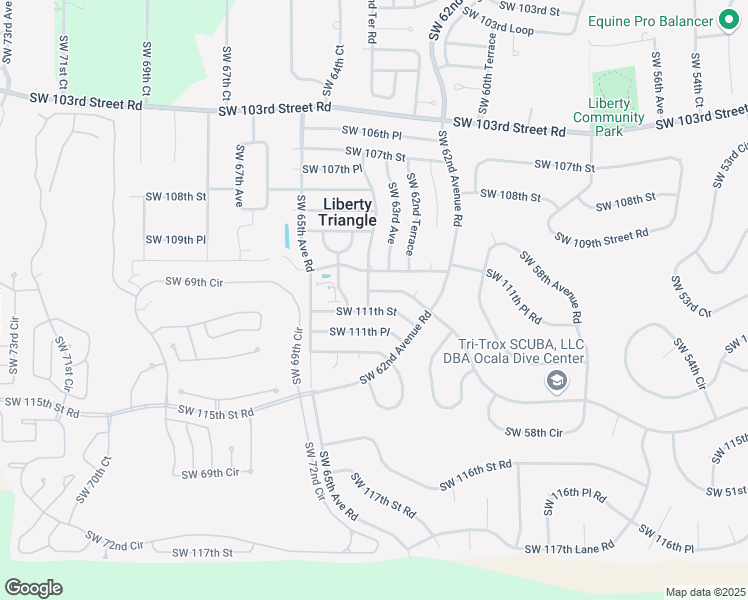map of restaurants, bars, coffee shops, grocery stores, and more near 6324 Southwest 111th Street in Ocala