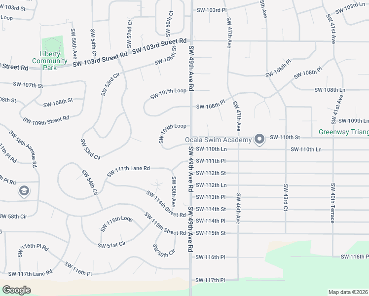 map of restaurants, bars, coffee shops, grocery stores, and more near 5062 Southwest 109th Loop in Ocala