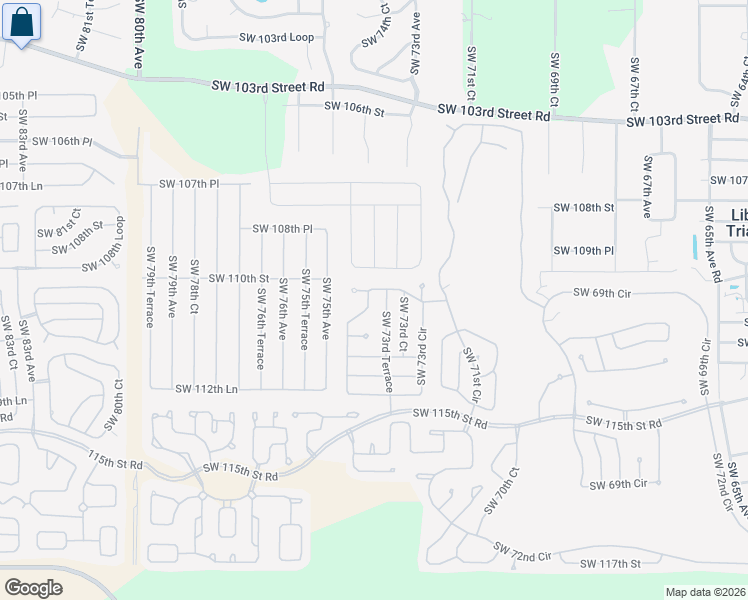 map of restaurants, bars, coffee shops, grocery stores, and more near 11152 Southwest 73rd Circle in Ocala