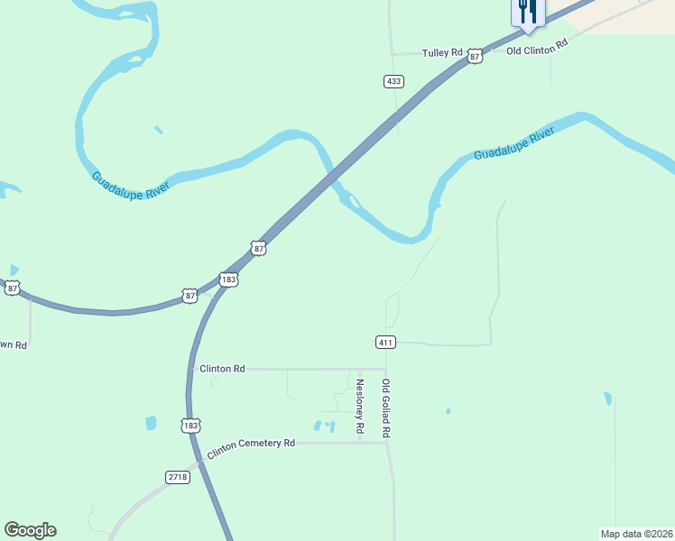 map of restaurants, bars, coffee shops, grocery stores, and more near in Cuero