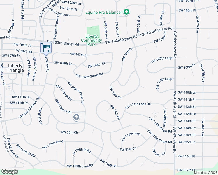 map of restaurants, bars, coffee shops, grocery stores, and more near 10876 Southwest 53rd Circle in Ocala