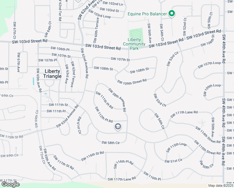 map of restaurants, bars, coffee shops, grocery stores, and more near 11003 Southwest 58th Avenue Road in Ocala