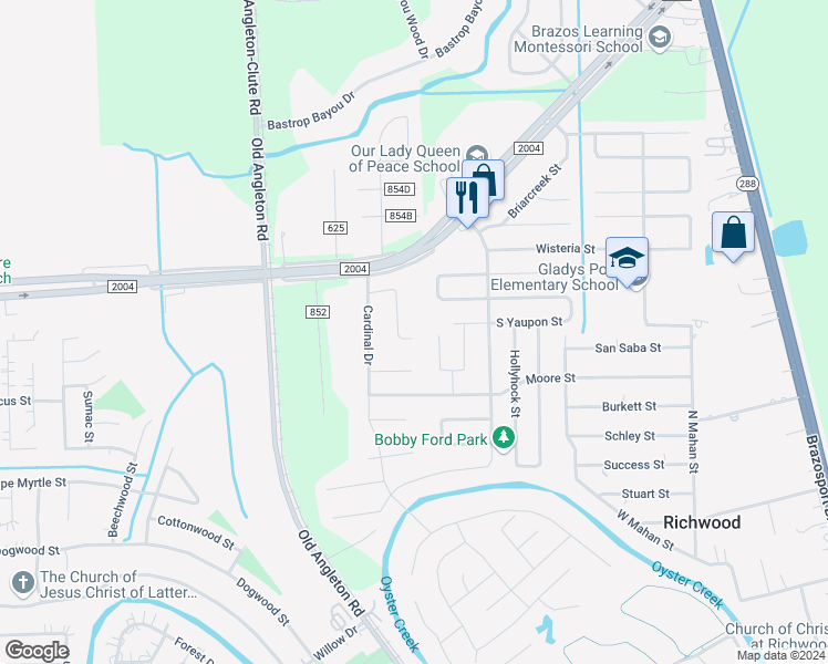 map of restaurants, bars, coffee shops, grocery stores, and more near 145 Eagle Nest Court in Richwood