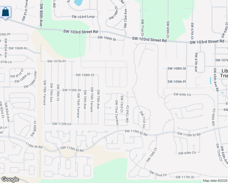 map of restaurants, bars, coffee shops, grocery stores, and more near 11152 Southwest 73rd Circle in Ocala