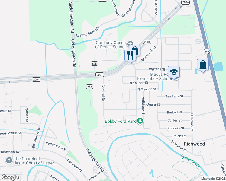 map of restaurants, bars, coffee shops, grocery stores, and more near 145 Eagle Nest Court in Richwood