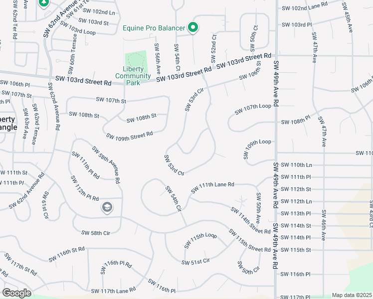 map of restaurants, bars, coffee shops, grocery stores, and more near 5400 Southwest 109th Place Road in Ocala