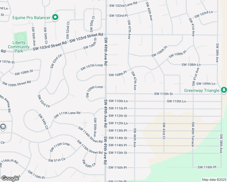 map of restaurants, bars, coffee shops, grocery stores, and more near 10984 Southwest 48th Terrace in Ocala