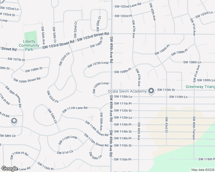 map of restaurants, bars, coffee shops, grocery stores, and more near 5062 Southwest 109th Loop in Ocala