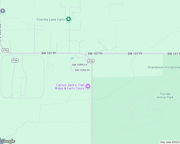 map of restaurants, bars, coffee shops, grocery stores, and more near 1651 Southwest 109th Place in Ocala
