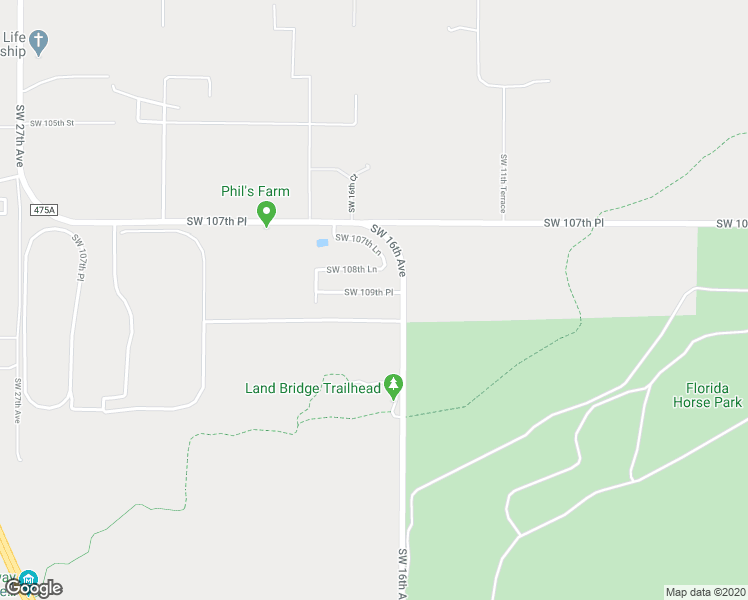 map of restaurants, bars, coffee shops, grocery stores, and more near 1651 Southwest 109th Place in Ocala