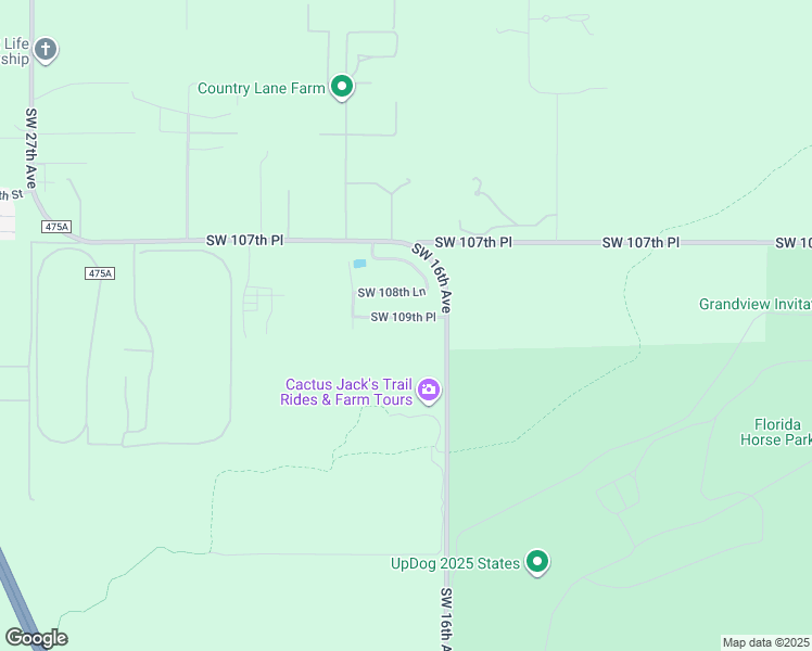 map of restaurants, bars, coffee shops, grocery stores, and more near 1766 Southwest 108th Lane in Ocala
