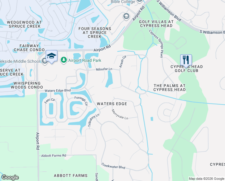 map of restaurants, bars, coffee shops, grocery stores, and more near 1633 Armin Court in Port Orange