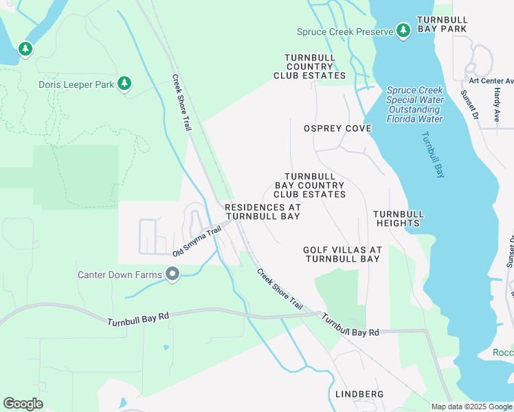 map of restaurants, bars, coffee shops, grocery stores, and more near 1949 Turnbull Lakes Drive in New Smyrna Beach