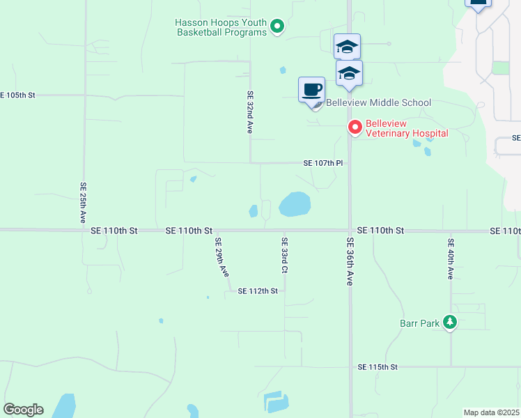 map of restaurants, bars, coffee shops, grocery stores, and more near 3233 Southeast 110th Street in Ocala