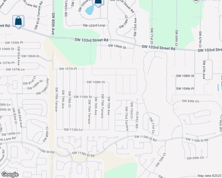 map of restaurants, bars, coffee shops, grocery stores, and more near 10953 Southwest 75th Avenue in Ocala