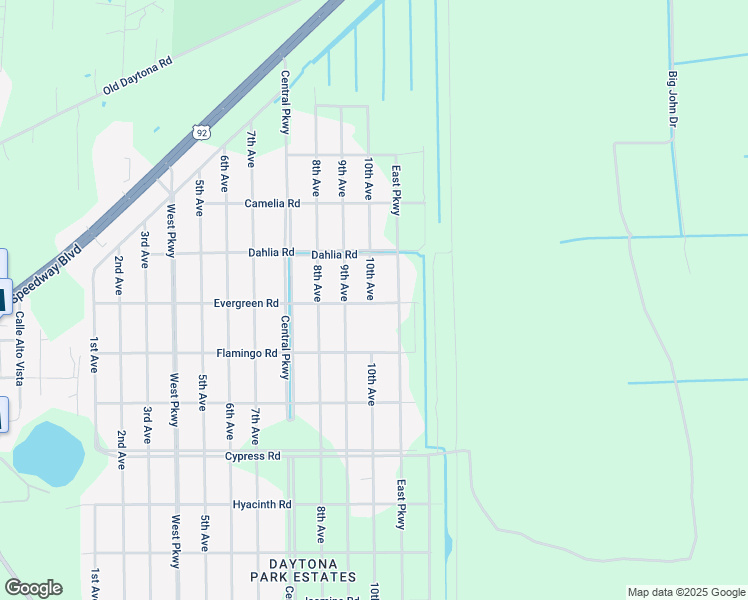 map of restaurants, bars, coffee shops, grocery stores, and more near 2005 10th Avenue in DeLand