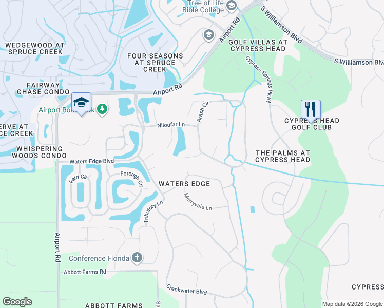 map of restaurants, bars, coffee shops, grocery stores, and more near 1633 Armin Court in Port Orange