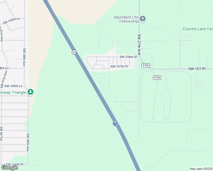 map of restaurants, bars, coffee shops, grocery stores, and more near 10622 Southwest 27th Avenue in Ocala