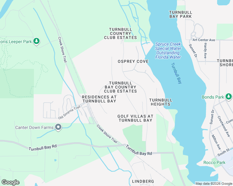 map of restaurants, bars, coffee shops, grocery stores, and more near 2743 Turnbull Cove Drive in New Smyrna Beach