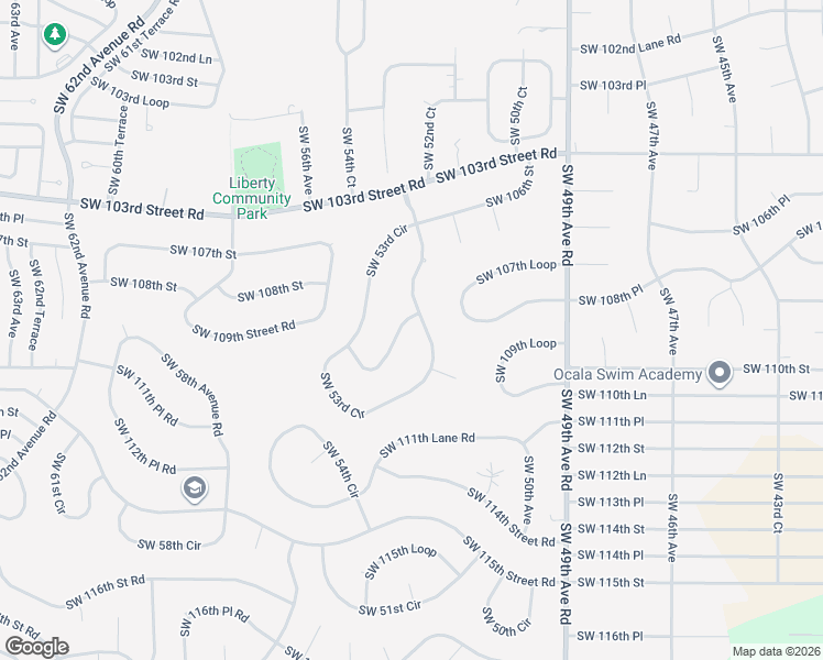 map of restaurants, bars, coffee shops, grocery stores, and more near 5325 Southwest 109th Place Road in Ocala