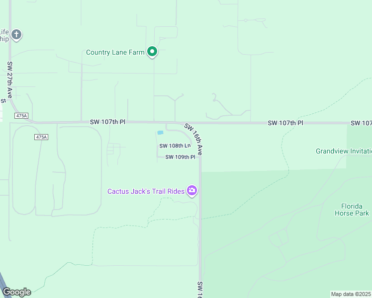 map of restaurants, bars, coffee shops, grocery stores, and more near 1651 Southwest 109th Place in Ocala
