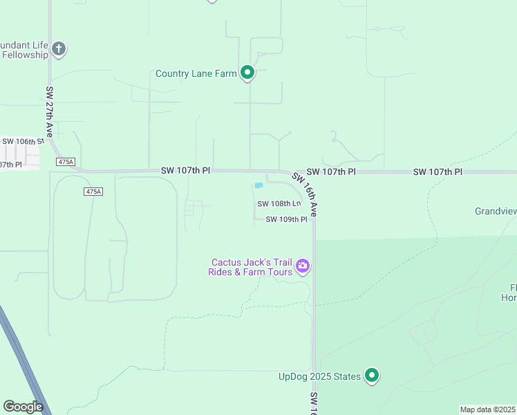 map of restaurants, bars, coffee shops, grocery stores, and more near 1836 Southwest 108th Lane in Ocala