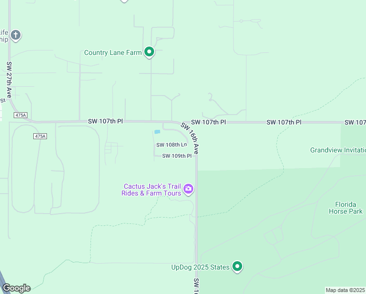 map of restaurants, bars, coffee shops, grocery stores, and more near 1700 Southwest 108th Lane in Ocala