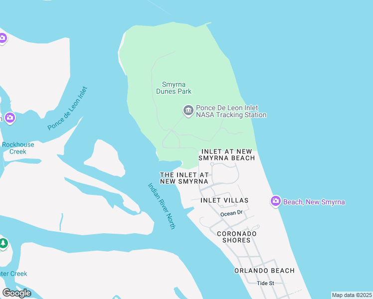 map of restaurants, bars, coffee shops, grocery stores, and more near 2700 North Peninsula Avenue in New Smyrna Beach