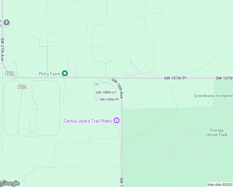 map of restaurants, bars, coffee shops, grocery stores, and more near 1651 Southwest 109th Place in Ocala