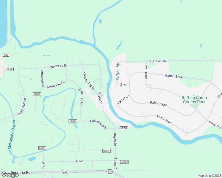 map of restaurants, bars, coffee shops, grocery stores, and more near 1 Buffalo Court in Lake Jackson