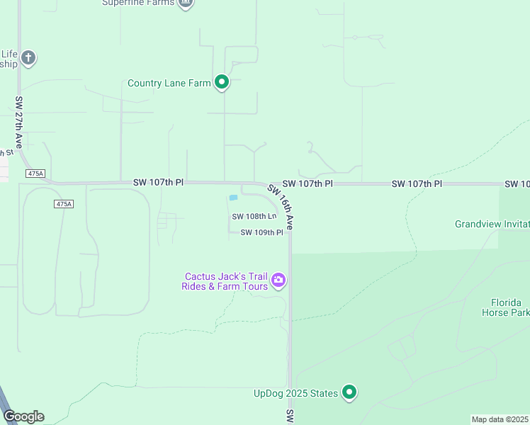 map of restaurants, bars, coffee shops, grocery stores, and more near 1707 Southwest 108th Lane in Ocala