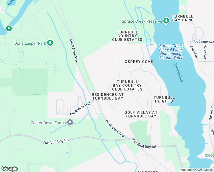 map of restaurants, bars, coffee shops, grocery stores, and more near 1929 Turnbull Lakes Drive in New Smyrna Beach