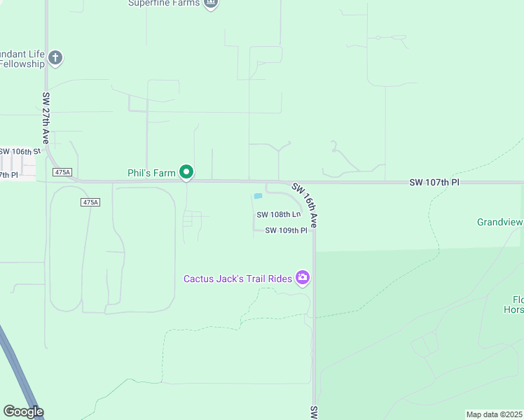 map of restaurants, bars, coffee shops, grocery stores, and more near 10900 Southwest 18th Terrace in Ocala