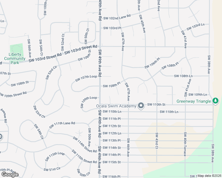 map of restaurants, bars, coffee shops, grocery stores, and more near 10910 Southwest 47th Court in Ocala
