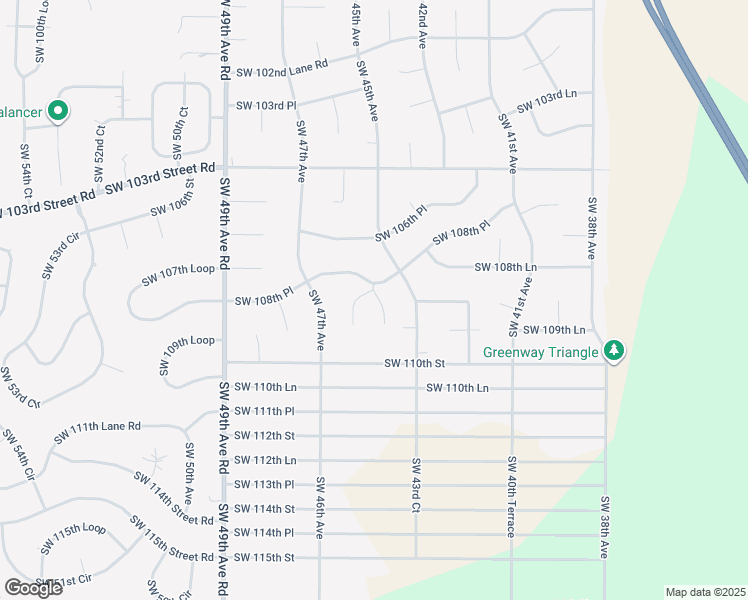 map of restaurants, bars, coffee shops, grocery stores, and more near 4545 Southwest 108th Place in Ocala