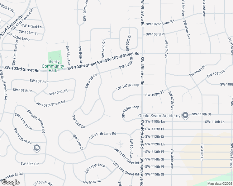 map of restaurants, bars, coffee shops, grocery stores, and more near 4998 Southwest 107th Loop in Ocala